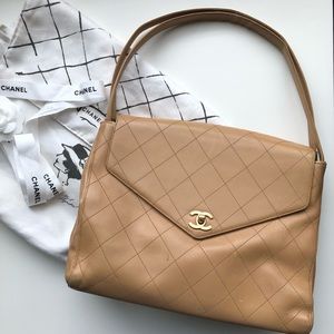 100% Authentic Chanel Vintage Quilted Lambskin Bag